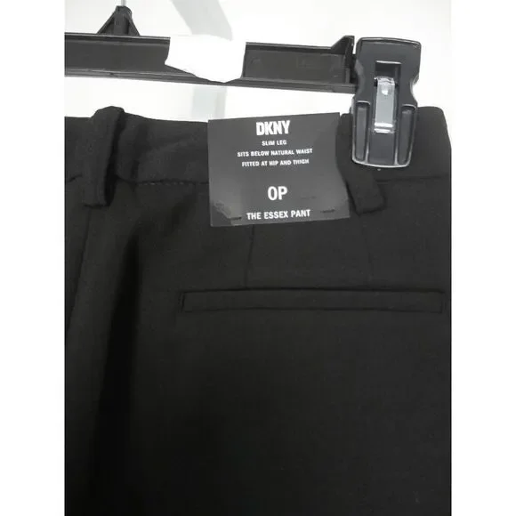DKNY Women's Midi Rise Skinny Petite Essex Pants Black 0P - Picture 5 of 11